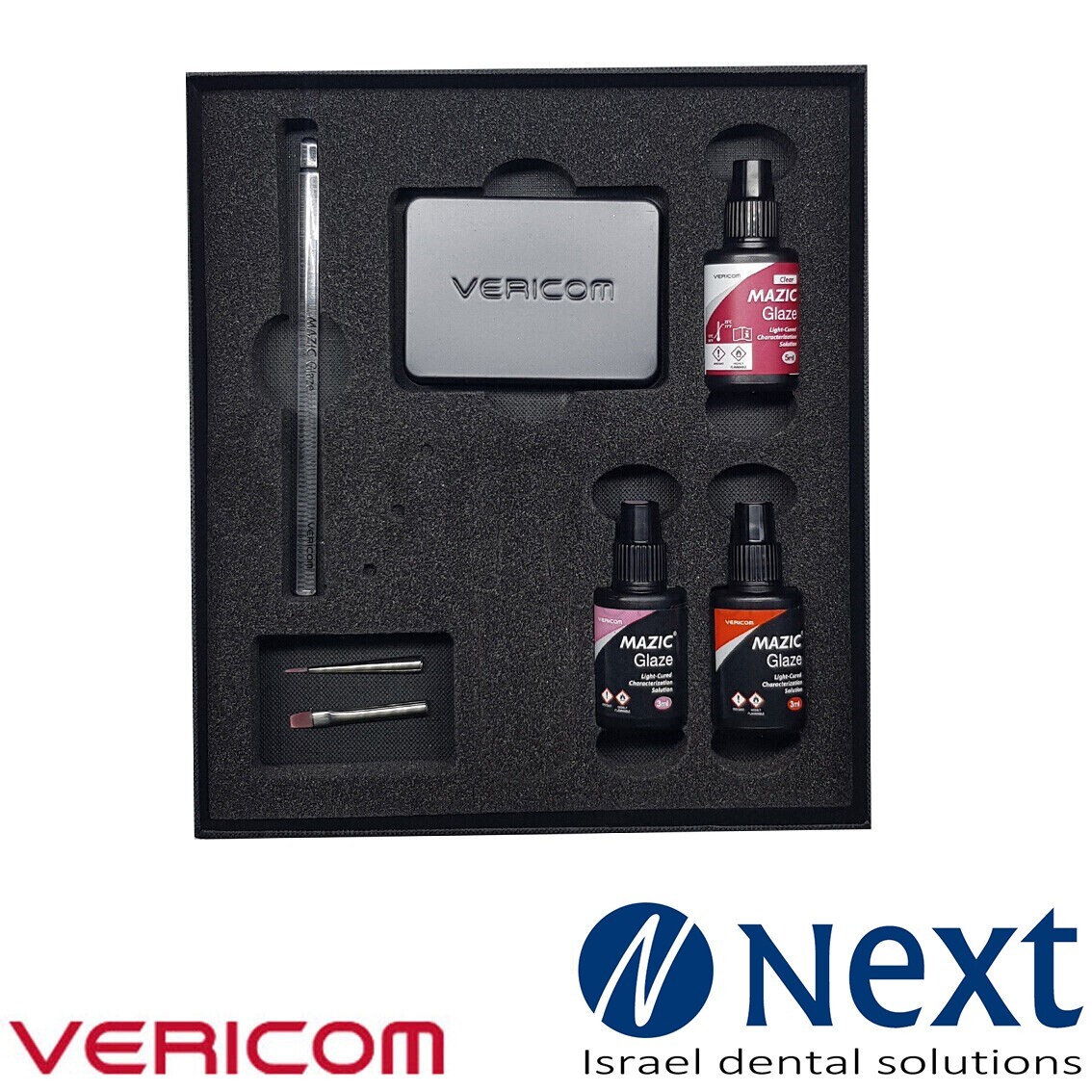 Dental acrylic composite LC shade color liquid Mazic Glaze special kit Vericom