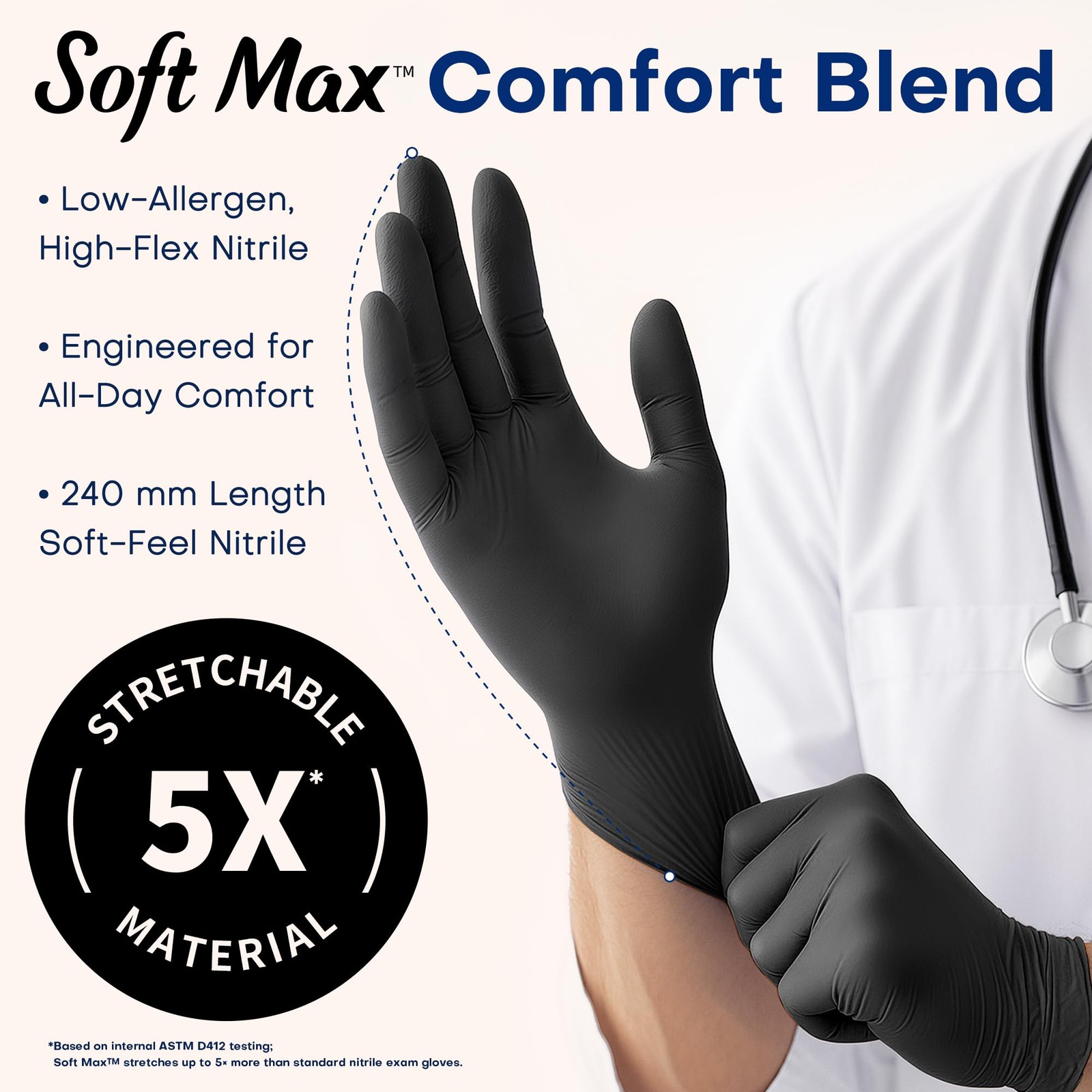 Black Nitrile Disposable Gloves 100 Pcs Latex Free Powder Free Food Safe