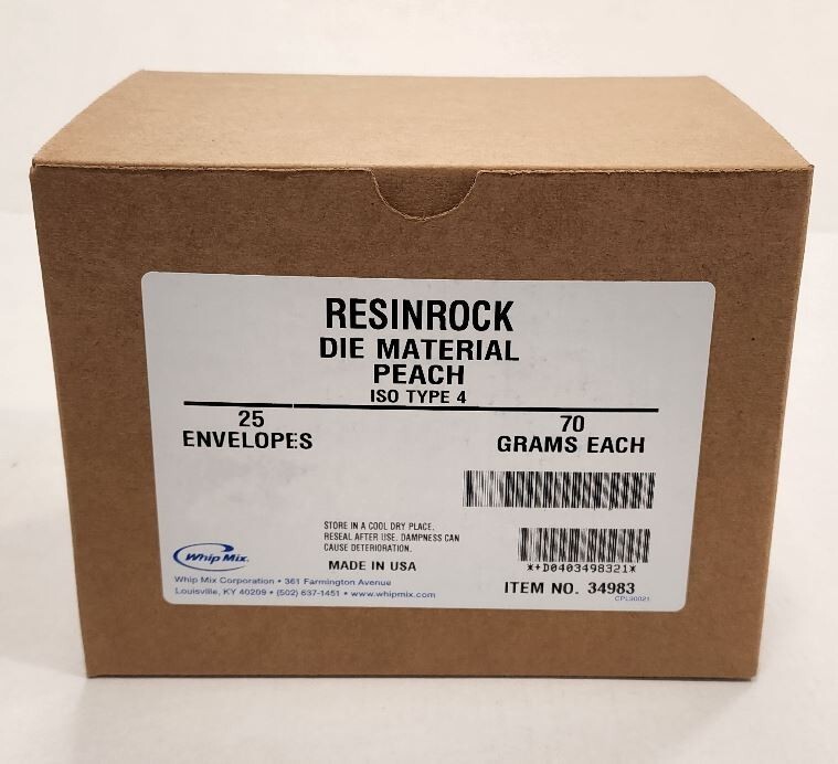 *25-Packs* Whip Mix ResinRock Die Material ISO Type 4 Peach 34983