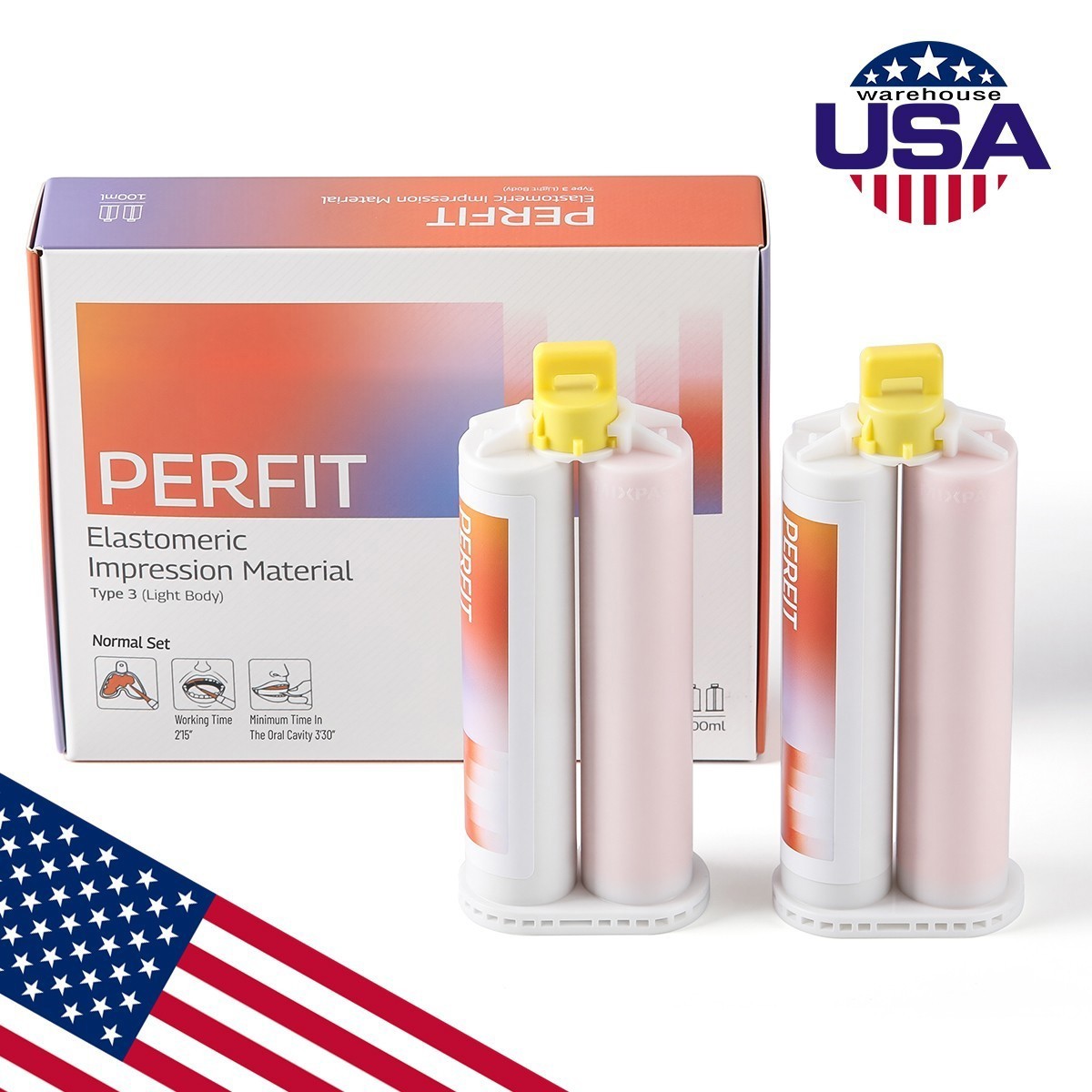 Dental Elastomeric Impression Putty Fast / Regular Set Soft Silicone Material