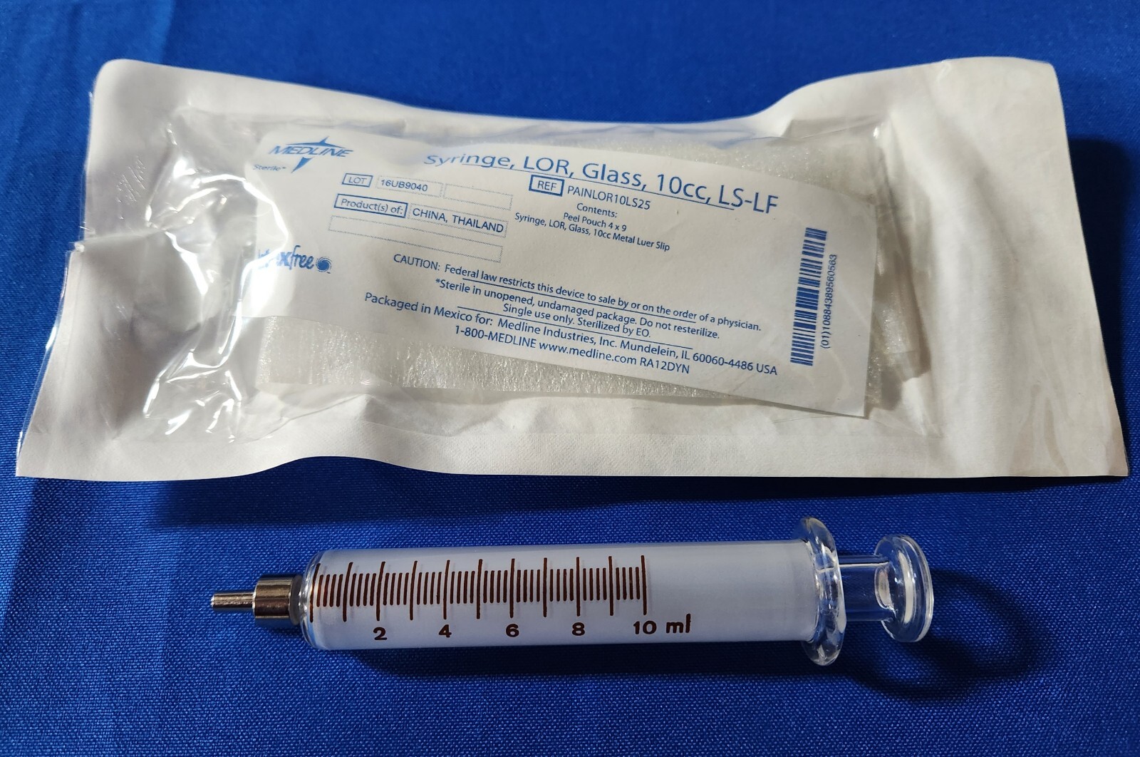 (5 Piece Lots)Glass Syringes, Luer Slip, 10cc, Medline Brand #PAINLOR10LS25