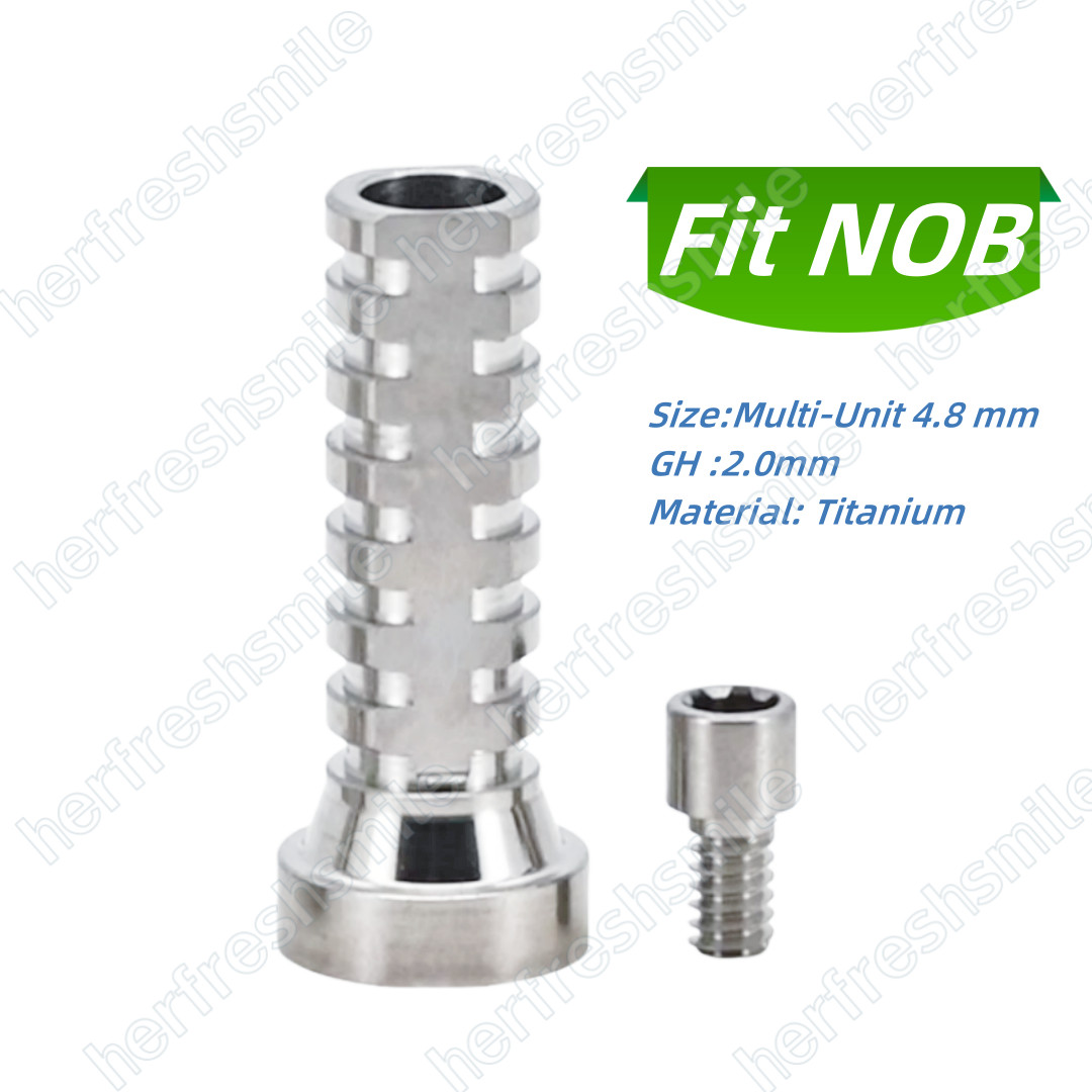 ∅4.8mm Dental Temporary Cylinder Coping Screw Abutments Fit NOB Nobel Biocare
