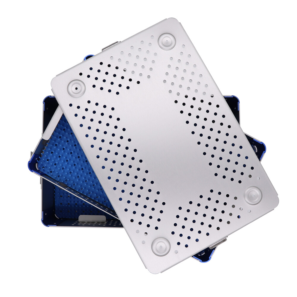 double layer sterilization tray case box 300*200*90mm surgical instrument，US