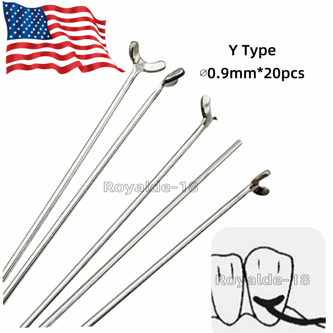 20Pcs 0.9mm Dental Ball Retainer J Clasp Oblique Clasps Bars Y-Type Scheu USA