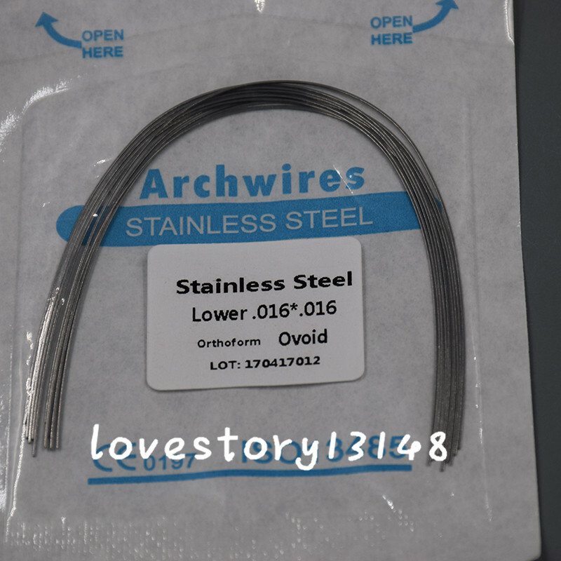 Dental Orthodontic Arch Wire Stainless Steel Rectangular Ovoid/Oval Upper&Lower