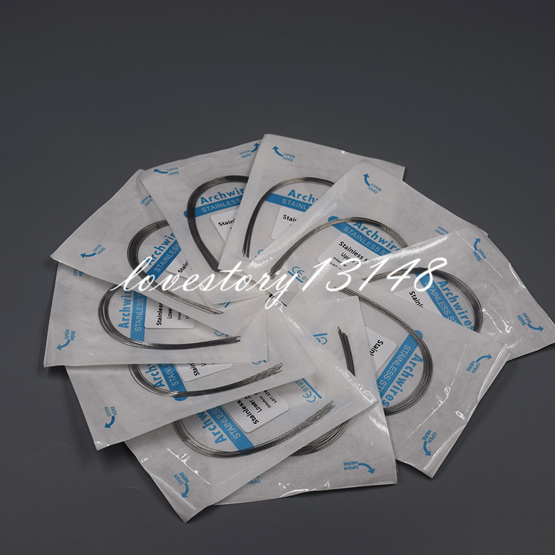 10 Packs Dental Orthodontic Arch Wire Stainless Steel Round 012/14/16/18/20 U/L
