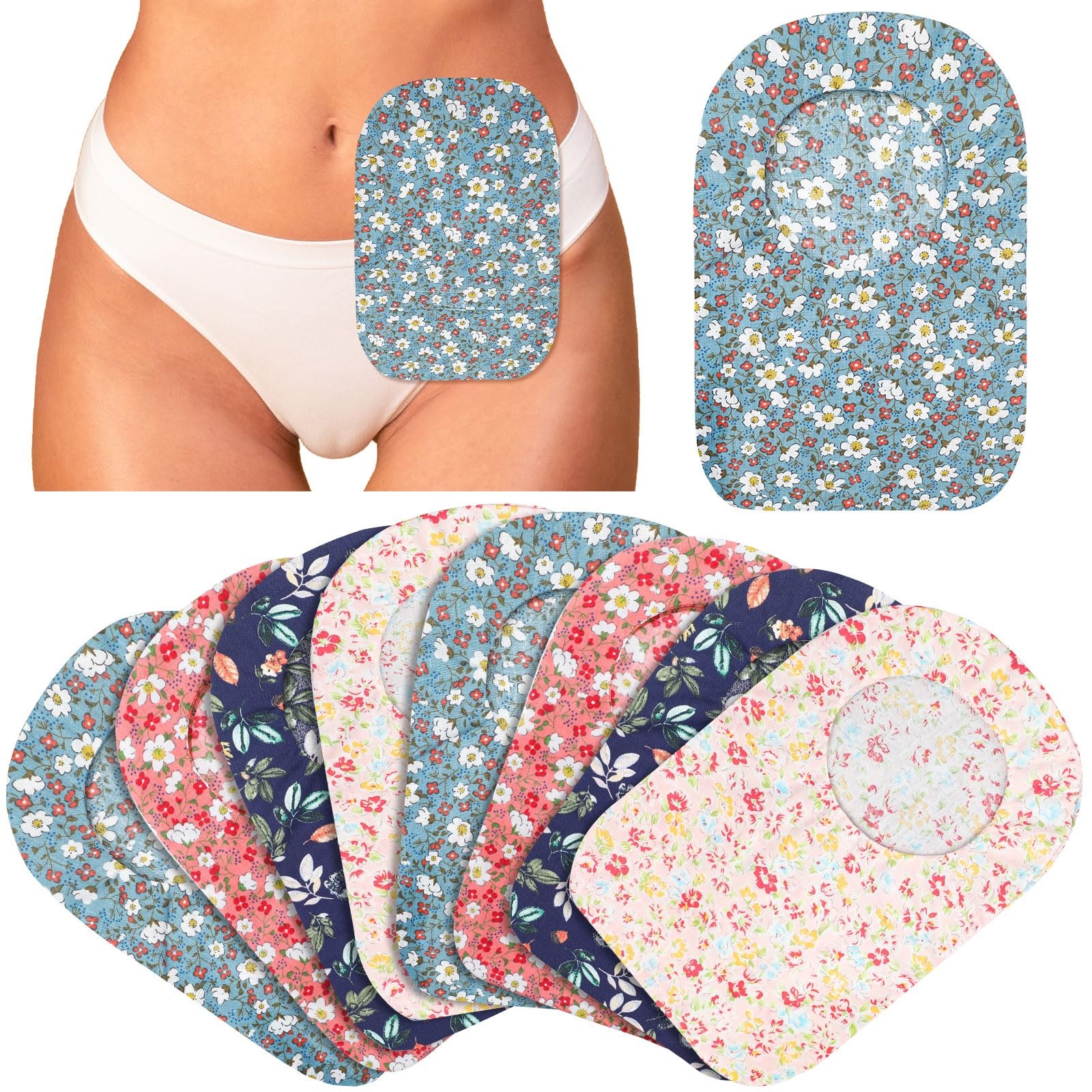 Seewey 8 Pieces Ostomy Bag Cover Washable Pouch Liner one size, Multicolor