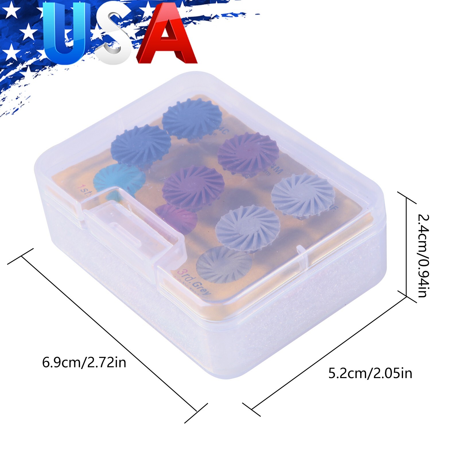 Dental Composite Polishing Kit Diamond RA Polisher Burs For Contra Angle 2.35mm