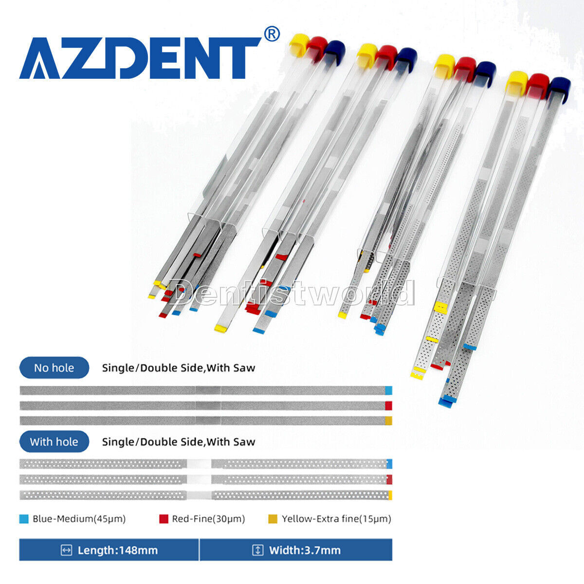 Dental Diamond Polishing Strip Composite Polishing IPR System Stainless Steel
