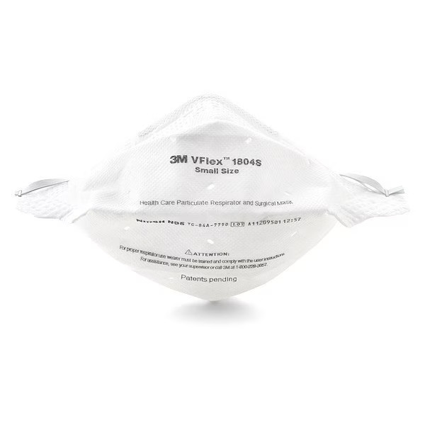 Particulate Respirator & Surgical Mask, N95, VFlex, Level 1, Flat-Fold, Metal