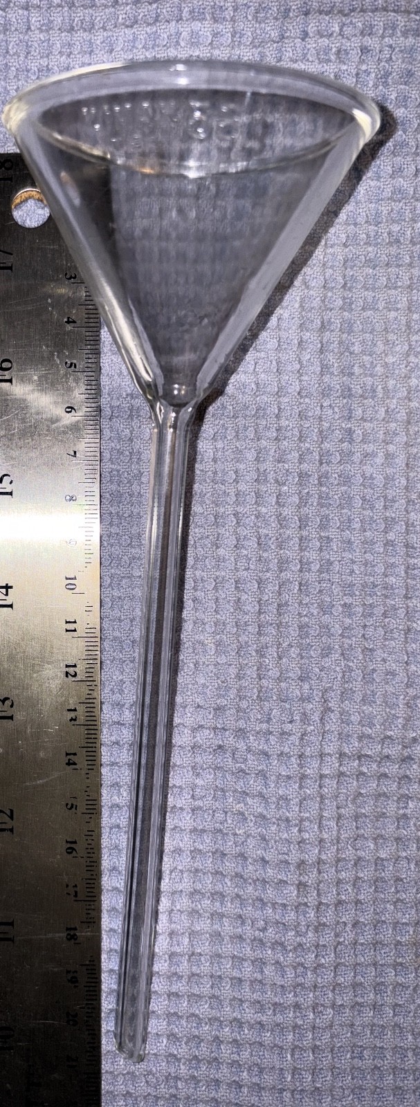 KIMAX Glass 45mm ID 58° Angle Filling Funnel – Long Stem- US Made – 200mm
