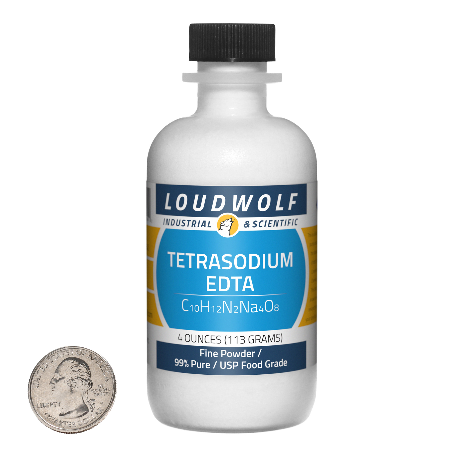 Tetrasodium EDTA / 4 Ounce Bottle / 99% Pure USP Food Grade / Fine Powder / USA