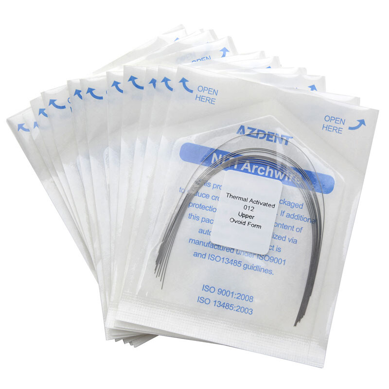 AZDENT Orthodontic Dental Heat Thermal Activated Niti Round Arch Wires 10pc/Pack
