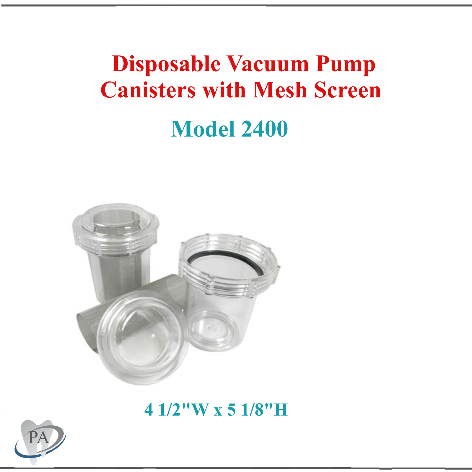 Dental Evacuation Trap Evac-U-Trap For Air Techniques, Dentsply, 2200, 2300 2400