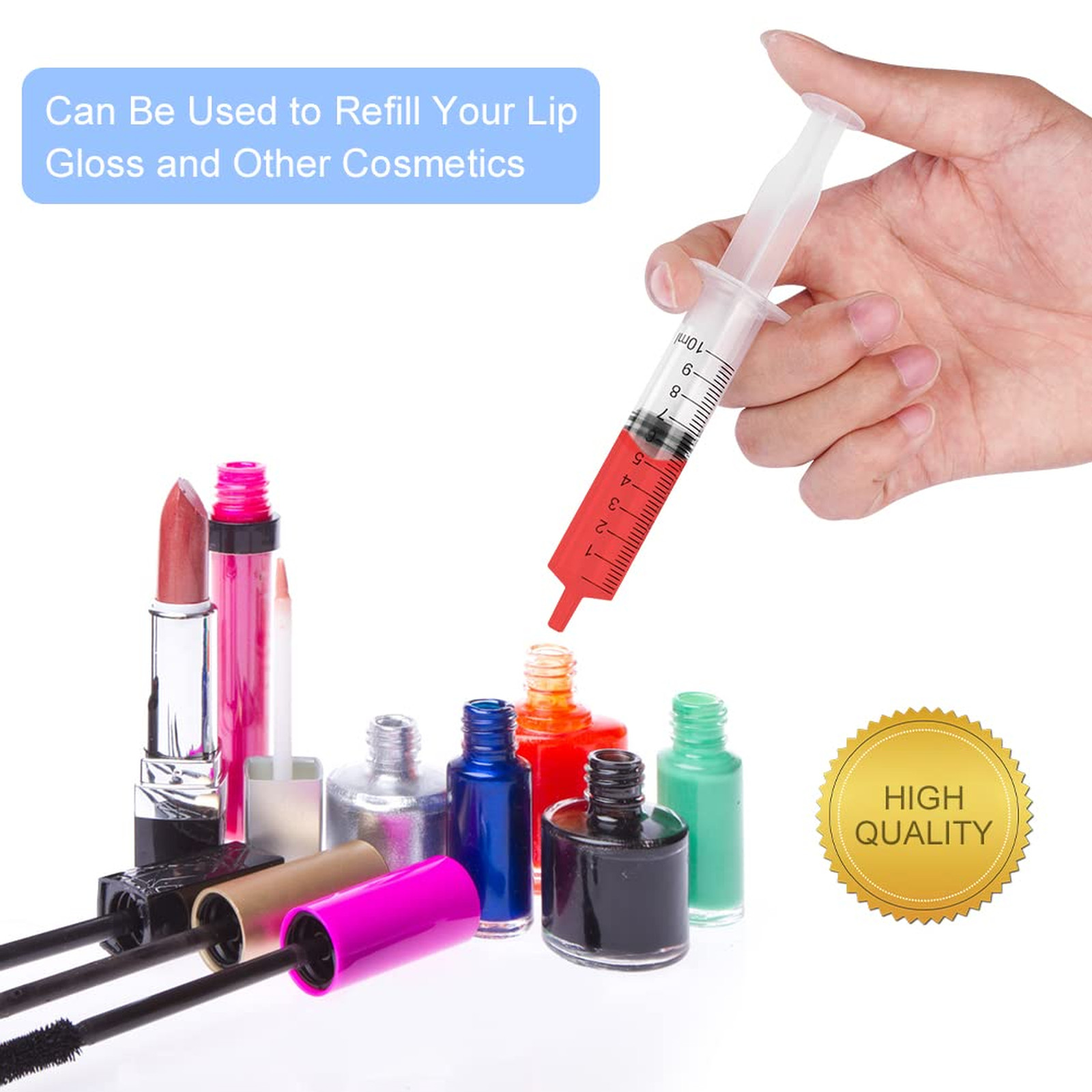 Plastic Syringe 10ml No Needle, Liquid Measuring Syrups for Labs Pets Refill