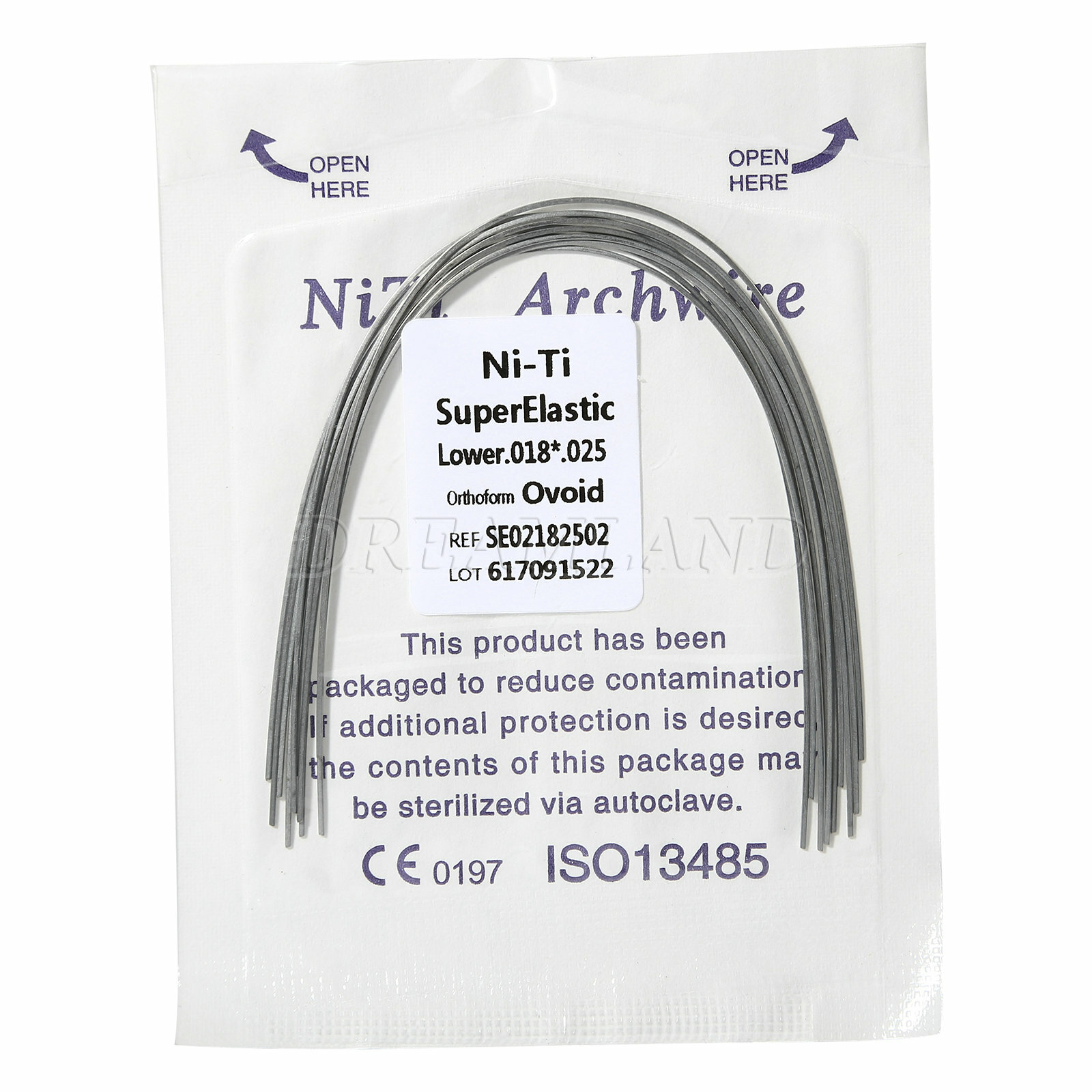 Alambre de Arco Dental de Ortodoncia Super Elástico Niti Rectangular U & L