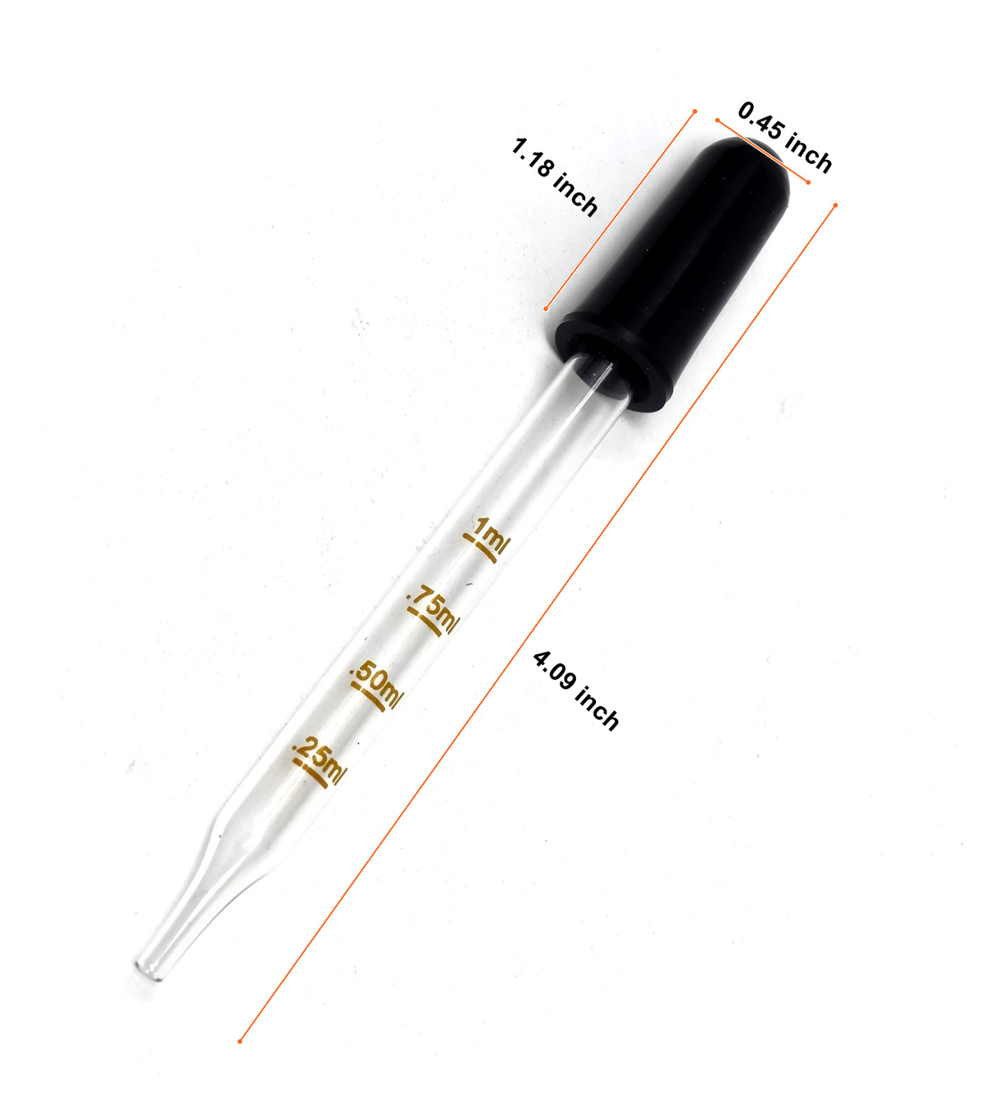 24 Pack Calibrated Glass Liquid Dropper Medicine 1ml Essential Oils Eye Pipette