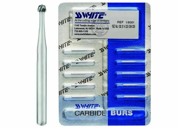 SS WHITE Dental Surgical Carbide Burs FG 4L Round Burs 10/PK (Multiple qty)