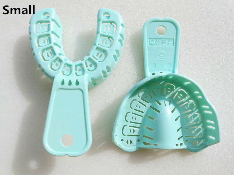 Dental Orthodontic Implant Plastic Disposable Trays Impression Green Upper+Lower