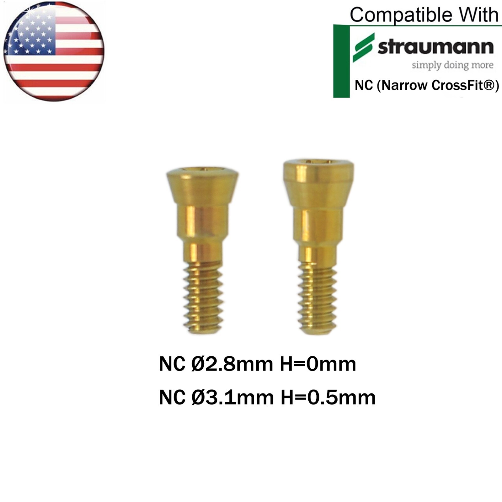US Dental Mini Healing Abutment NC Healing Closure Cap Fit Straumann ITI BL/BLT