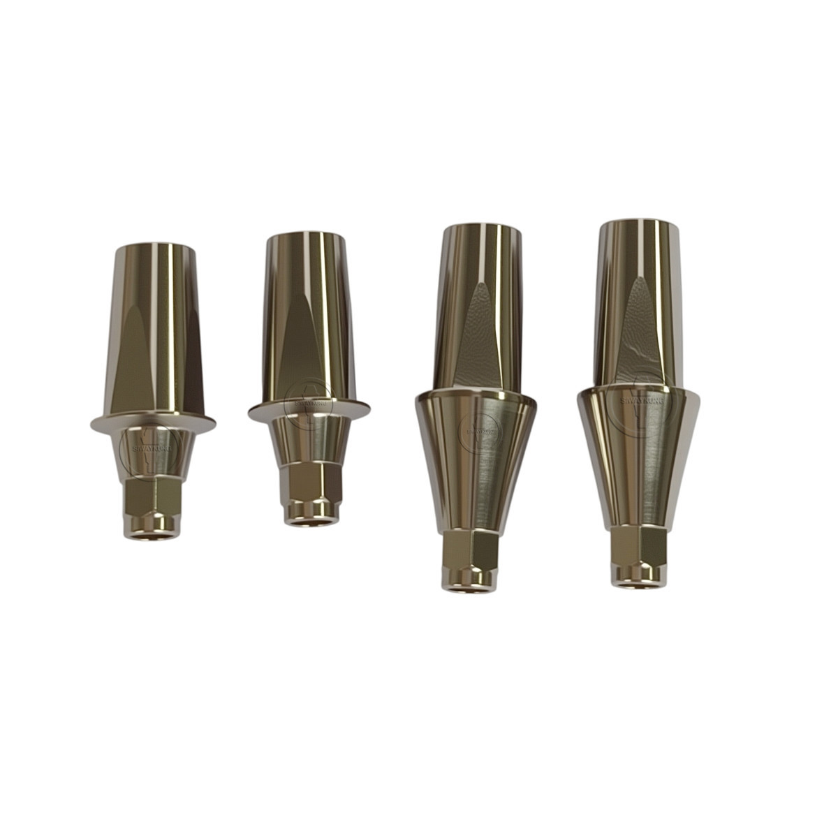 10 pcs Titanium straight abutment fit to ICX platform D5.0 with screw GH0.5~4.0
