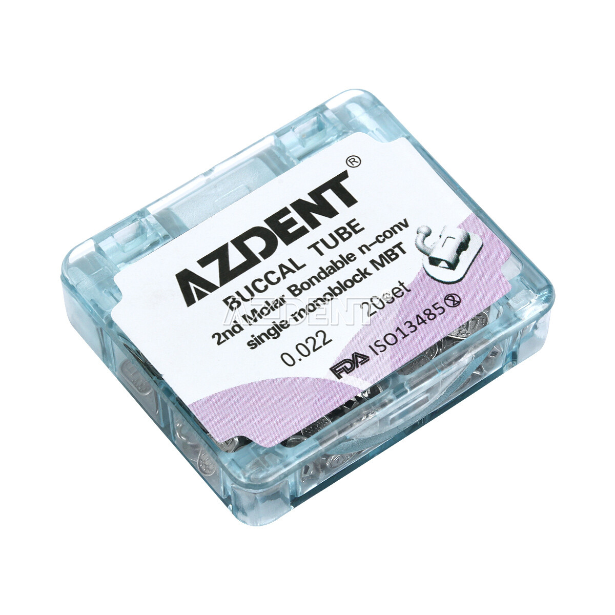 AZDENT Dental Orthodontic Buccal Tubes 1st 2nd Molar Tube Roth MBT 022 Bondable