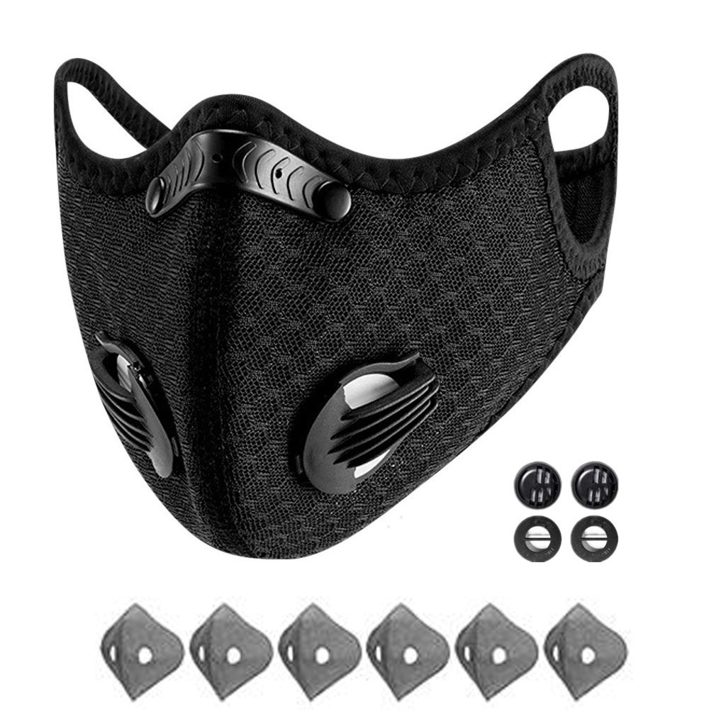 Reusable Half Facepiece Face Shield Respirator Anti Pollution Dust Mask Filters
