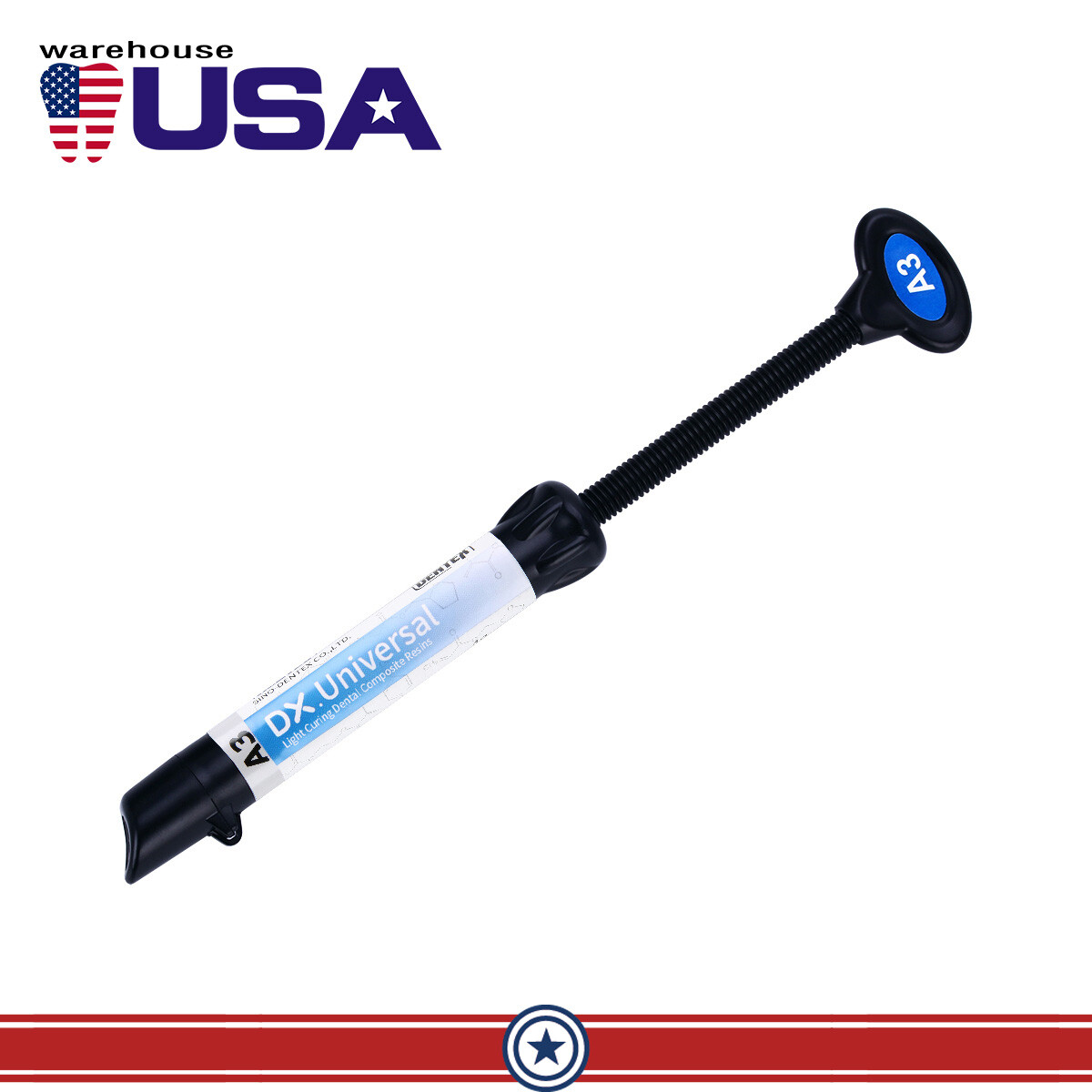 DENTEX Dental Universal Composite Light Cure Resin Anterior Posterior A3 Syringe