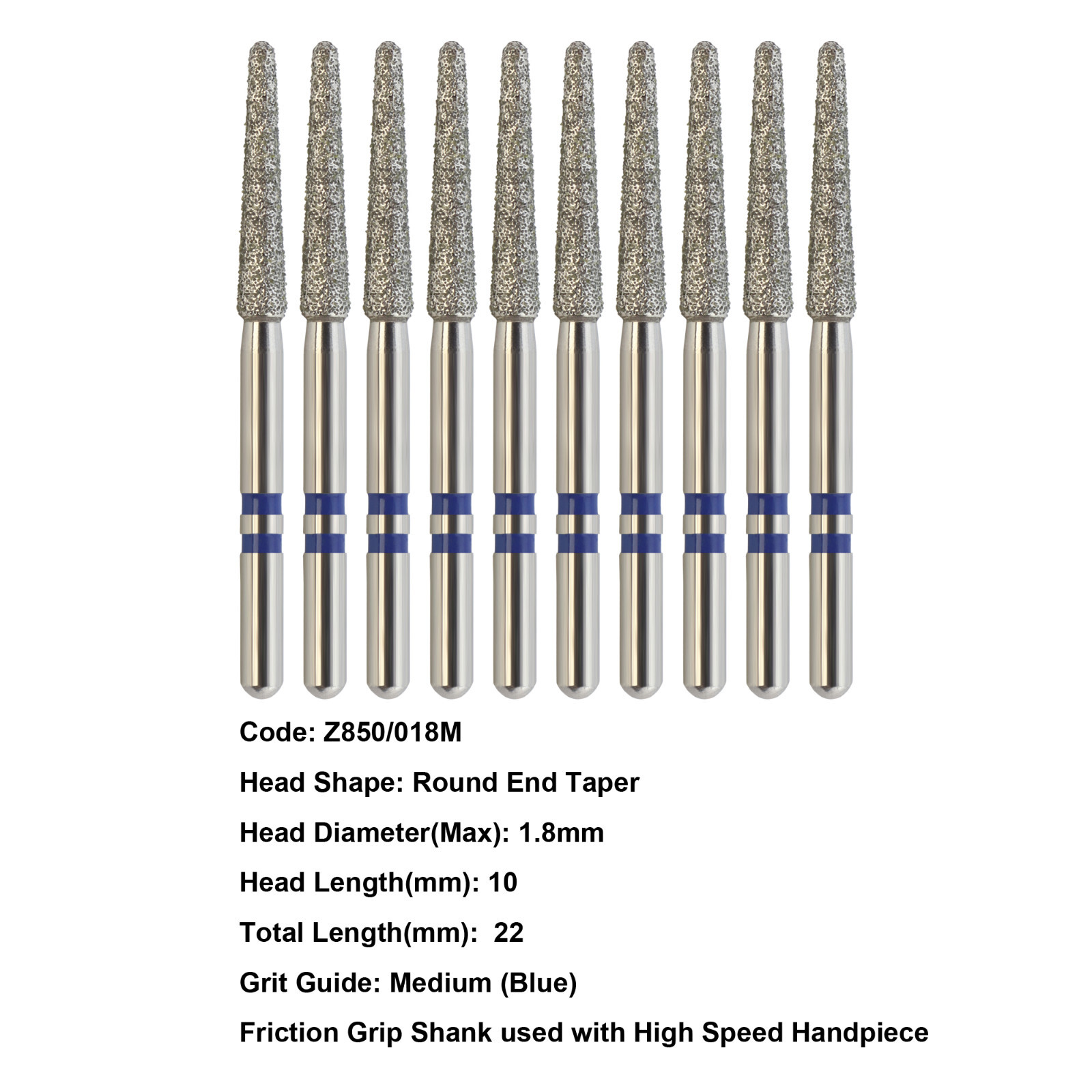 Zirconia Diamond Bur High Speed Bur FG Z368 Z856 Z850 Z881 Z379 Fine Medium Grit