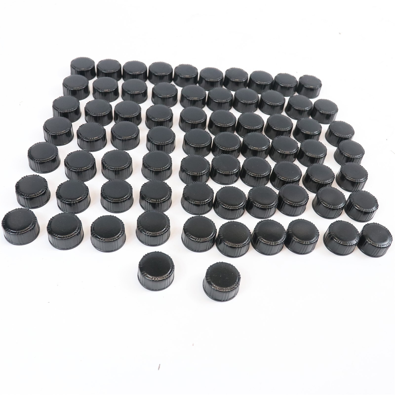 FISHER BRAND PHEN BLACK POLYVINYL LINED SAMPLE VIAL CAPS LOT OF 72 NEW UNUSED