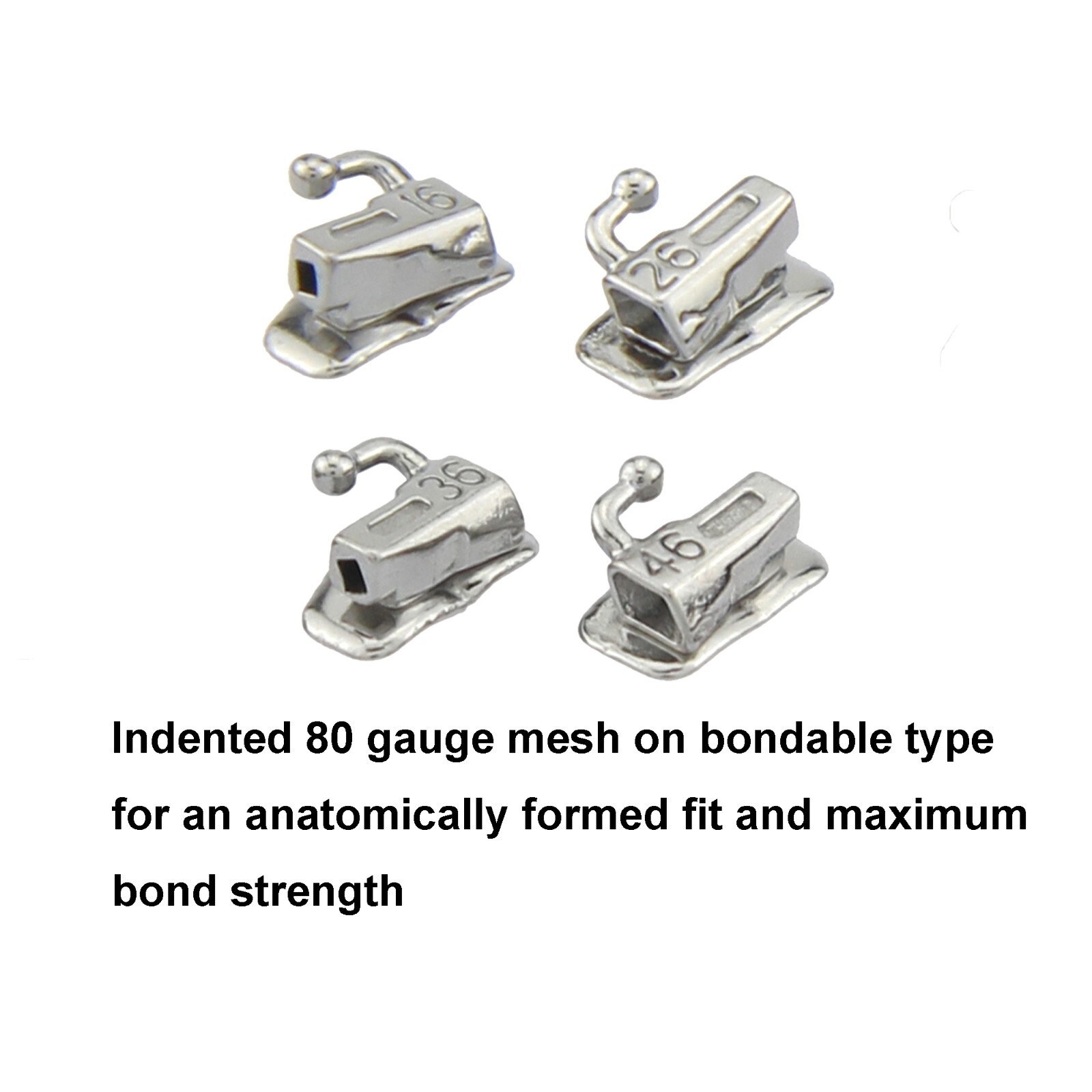 Dental Orthodontic Buccal Tubes 1st 2nd Molar Mini MBT Roth 022 Marked Laser