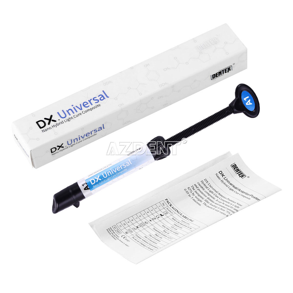 DENTEX Dental Universal Light Cure Hybrid Composite Resin A1 A2 A3 A3.5 B1 B2