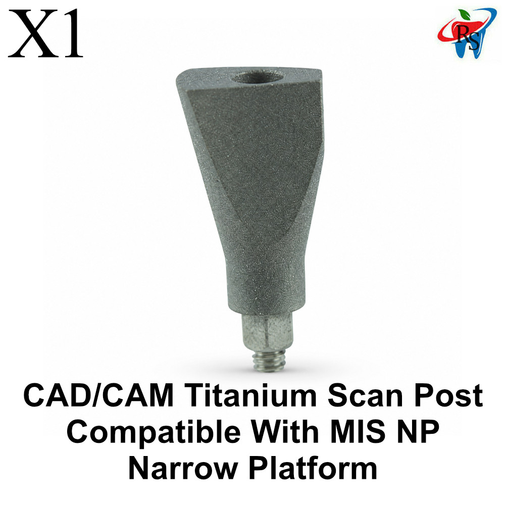 1x Dental Lab CAD/CAM Titanium Scan Post Compatible With MIS NP Narrow Platform