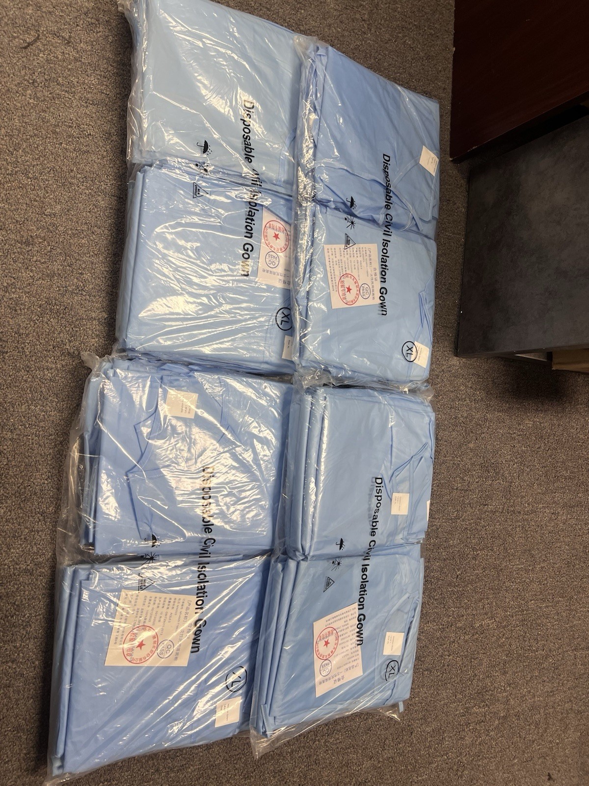 Isolation Gown Level 1 Size XL Pack Of 40