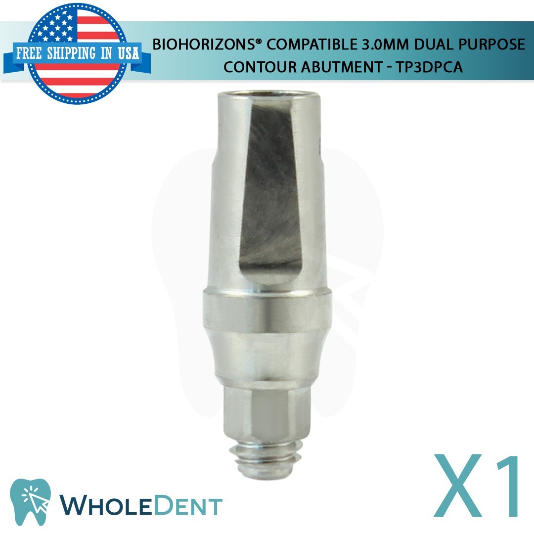 BioHorizons® Compatible 3.0mm Dual Purpose Contour Abutment Titanium Dental