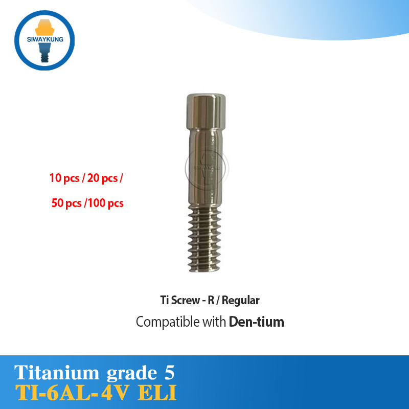10/20/50/100 Pcs Dental Titanium Abutment Screw Fits Den-tium SuperLine Regular