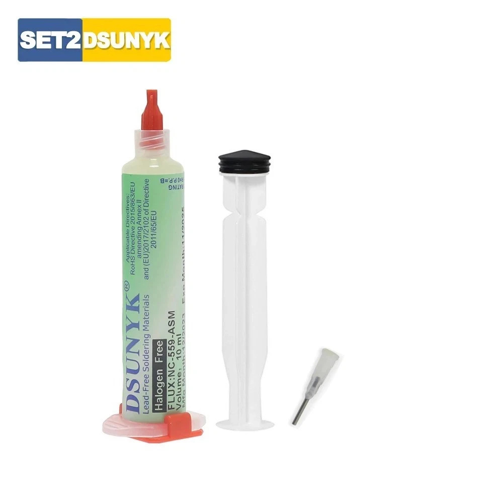 NC-559-ASM Solder Flux Paste 10ml Syringe BGA Reballing Welding No-Clean Tool