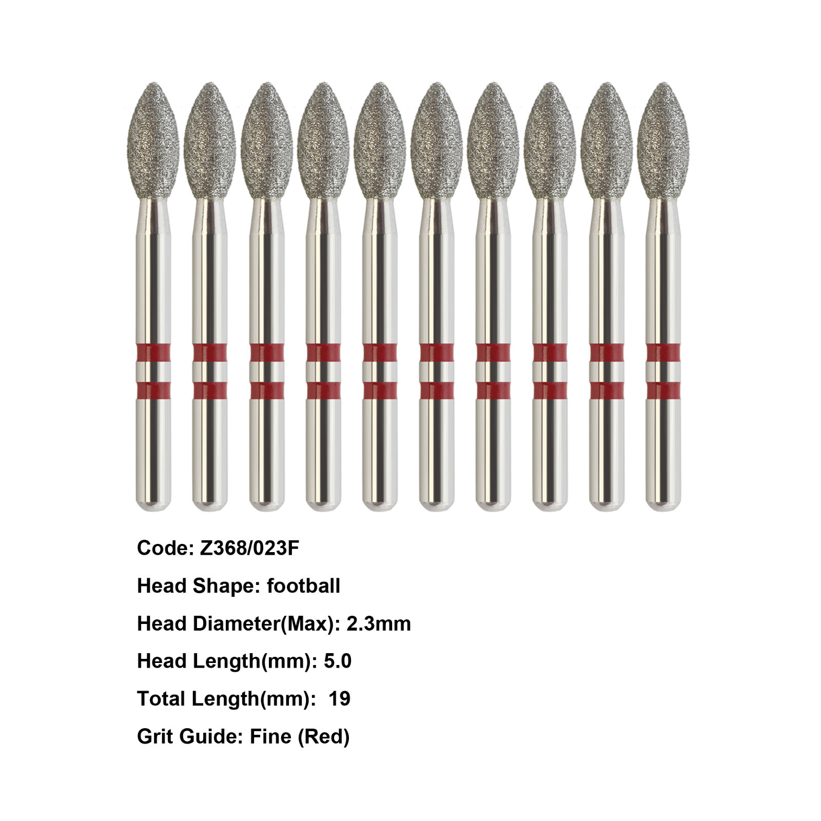 Zirconia Diamond Bur High Speed Bur FG Z368 Z856 Z850 Z881 Z379 Fine Medium Grit