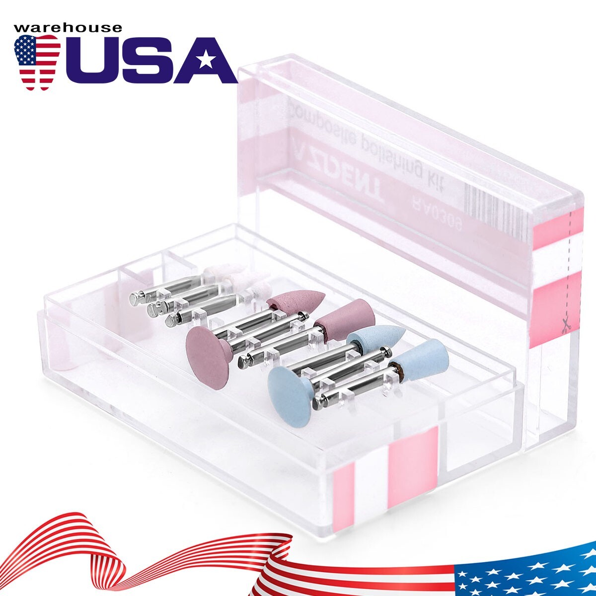 Dental Composite Diamond Burs Polishing Cups RA 0309 Kit for Low Speed Handpiece