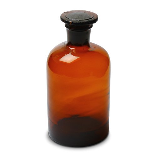 Karter Scientific Reagent Bottle, Amber, 500mL, Narrow Mouth w/Stopper – single