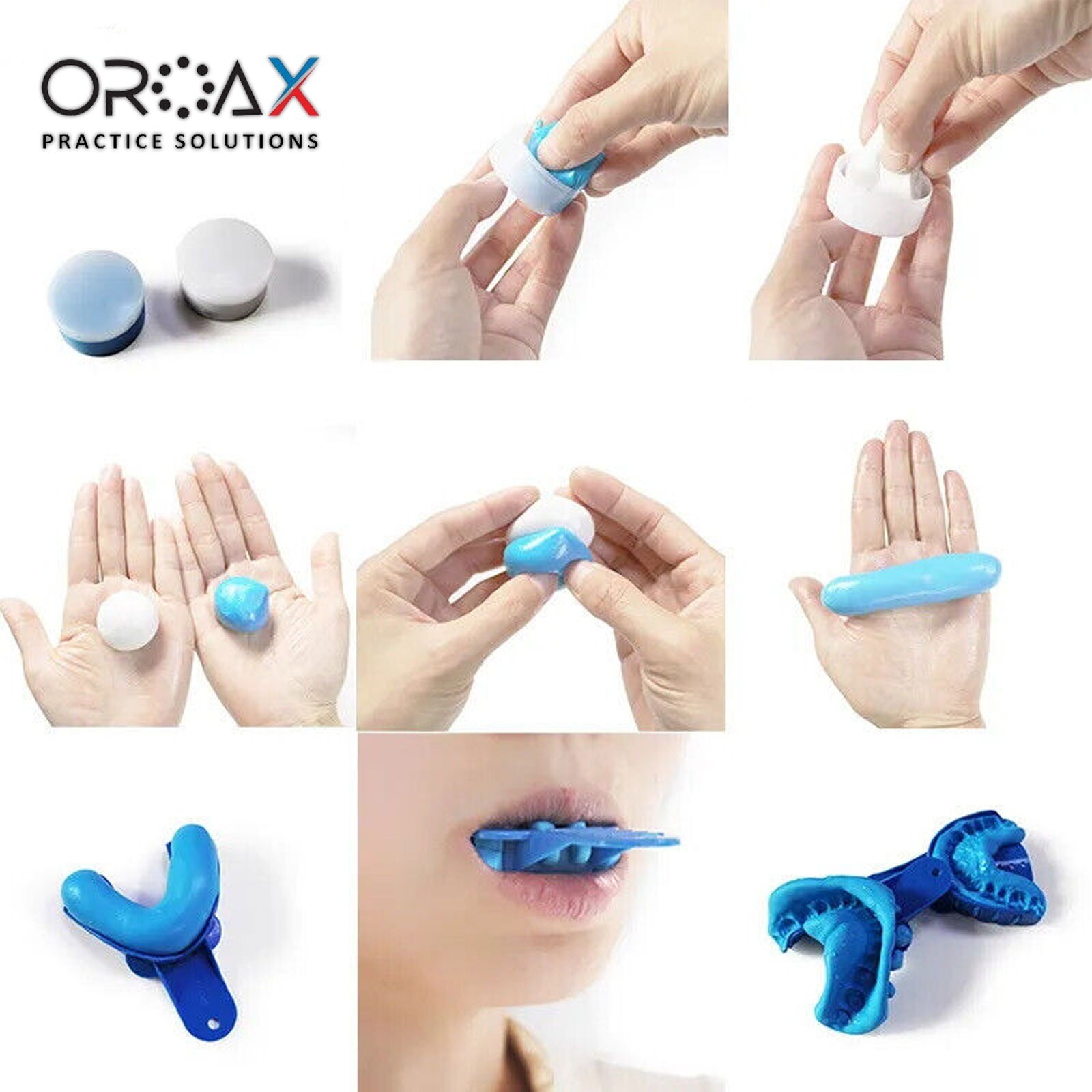 OROAX™ Dental Impression Putty | Hydrophilic Firmer Silicone Mold Kit with Trays