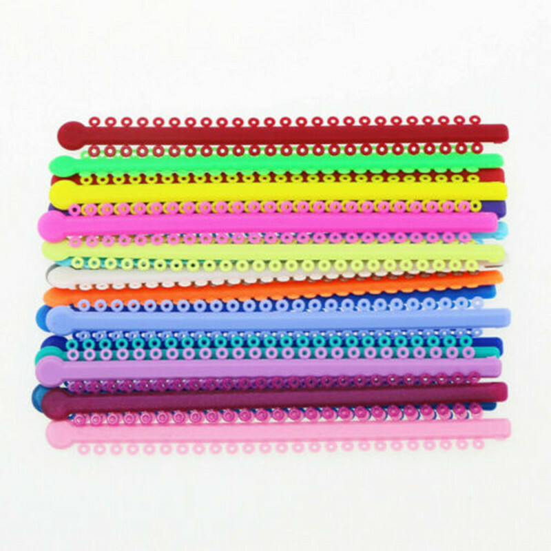 Dental Ortho Elastomeric Ligature Ties Elastic Rubber Bands Braces Light Force
