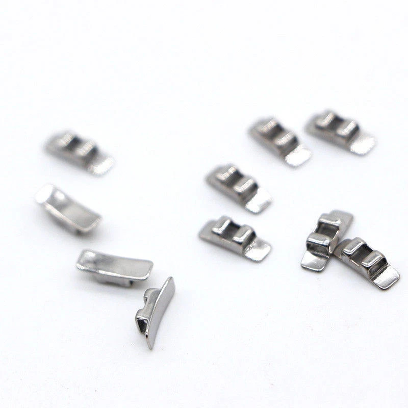 10 Pcs/Pack Dental Orthodontic Accessory Lingual Left/Right Hooks/No Hook Sheath