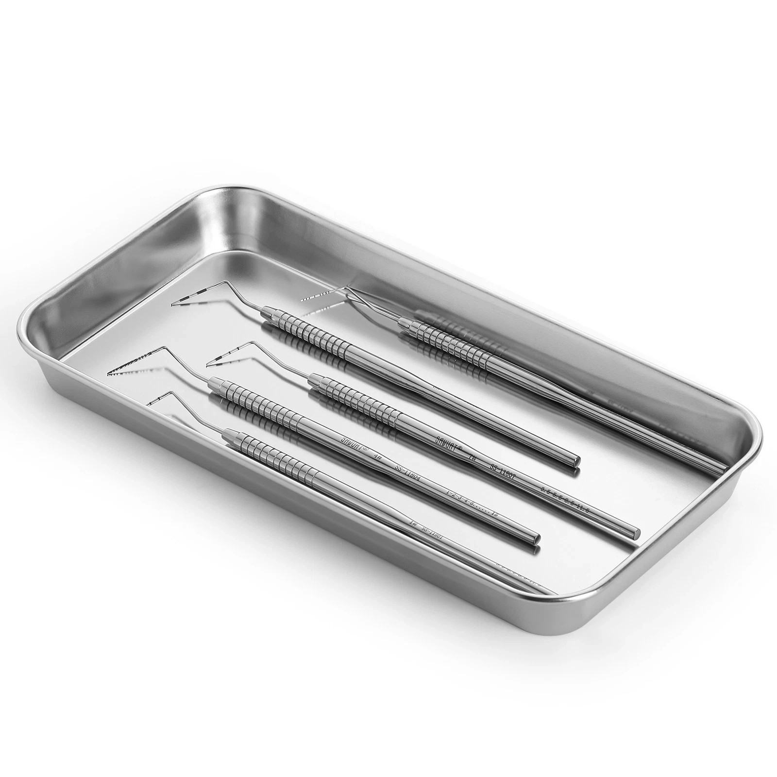 Multi-Purpose Dental Medical Stainless Steel Instrument Trays Tattoo Flat Tray