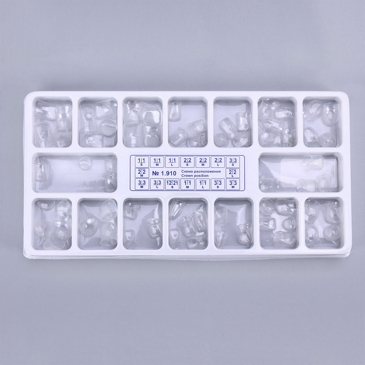 64 Pcs Dental Transparent Crown Anterior Matrices Matrix for Adult TOR BM 1.910