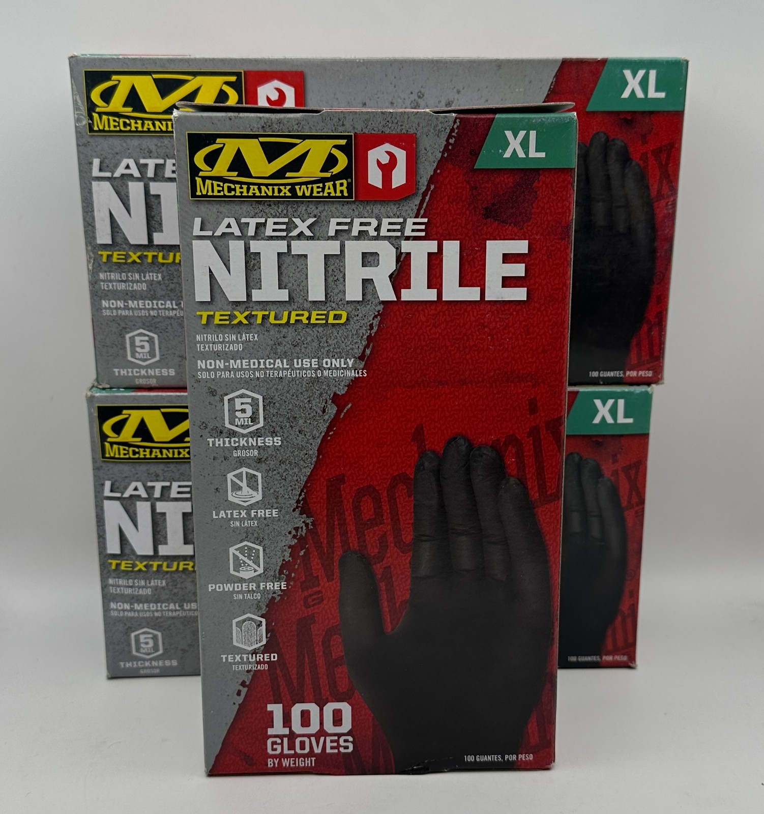 300 5 Mil X-Large Mechanix Wear Latex Free Nitrile Textured Gloves