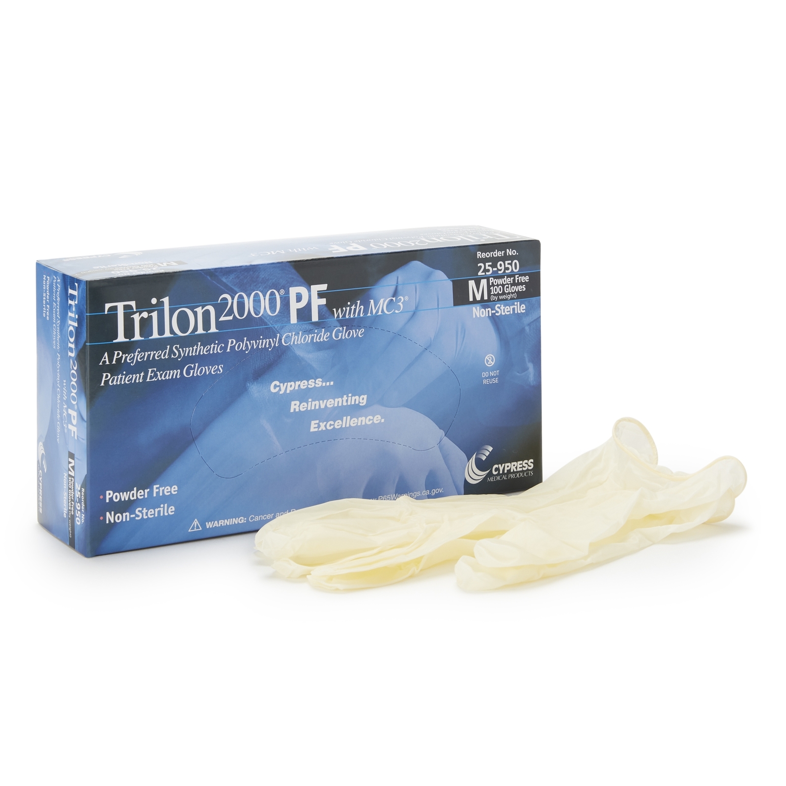 Trilon 2000 PF with MC3 Stretch Vinyl Exam Glove – 1000 per Case