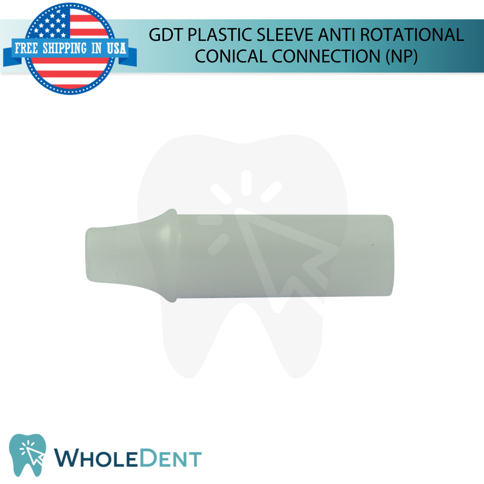 5X GDT Plastic Sleeve Anti Rotational Conical Connection Narrow Platform Ø4.0mm