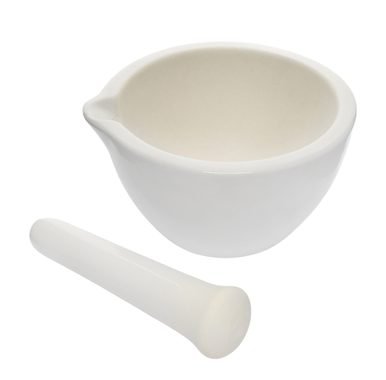Porcelain Mortar & Pestle Set, 5oz – Unglazed Grinding Surface – Eisco Labs
