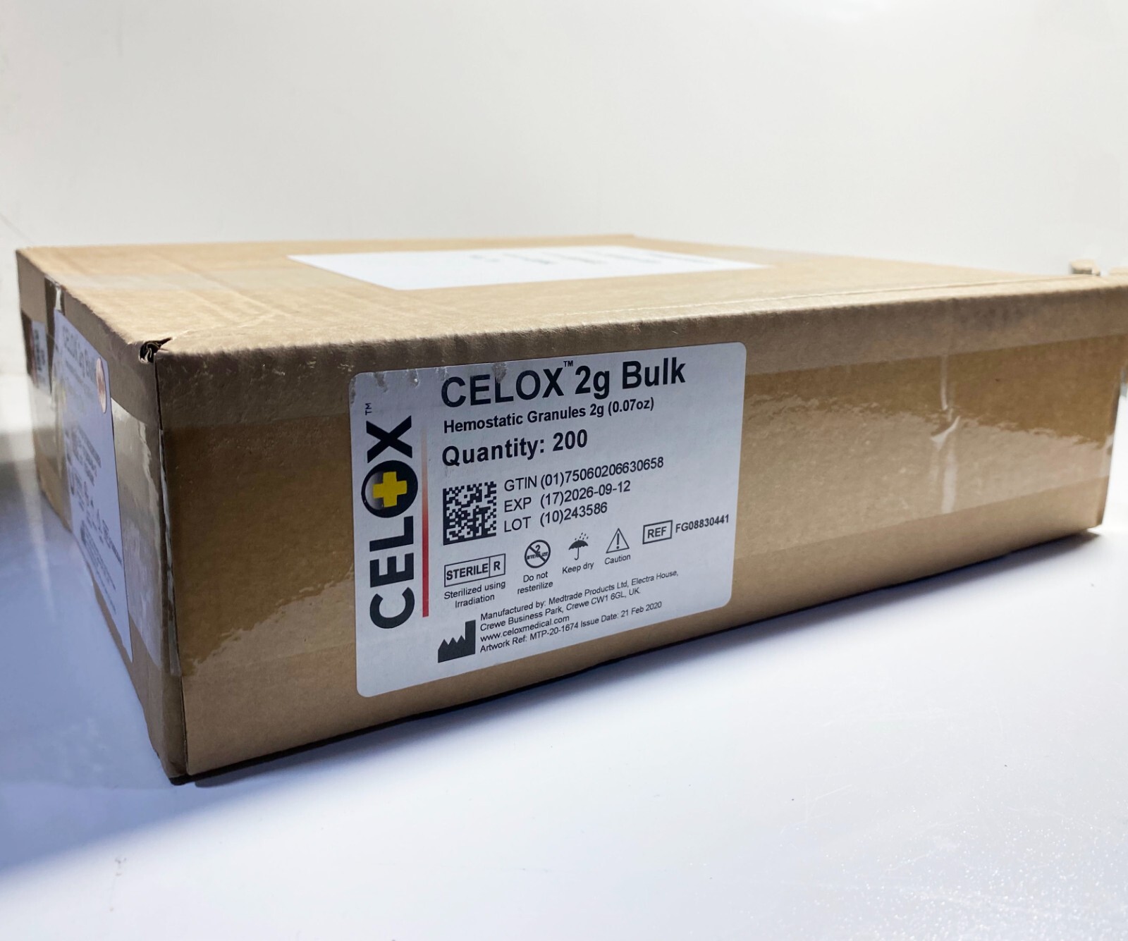 Celox Bleeding Control Hemostatic Granules 2g Packets – 200CT/Case
